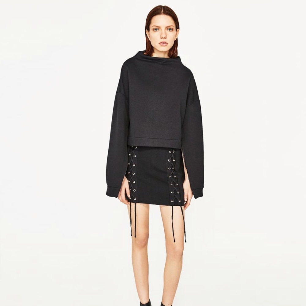 Zara mini skirt with metal details